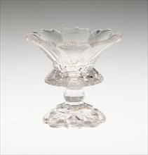 Salt, c. 1850, England, Bristol, Bristol, Glass, 8.9 × 10.2 cm (3 1/2 × 4 in.)