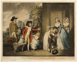 Dulce Domum, or the Return from School, published December 1, 1790, John Jones (English,