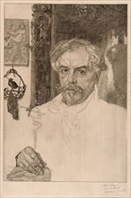 Portrait of Edmond de Goncourt, 1882, Felix Bracquemond, French, 1833–1914, France, Etching in
