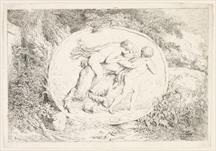Nymph Riding on a Satyr’s Back, from Bacchanales, or Satyrs’ Games, 1763, Jean Honoré Fragonard,
