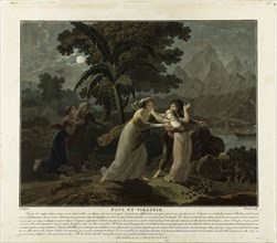 The Departure, 1795, Charles-Melchior Descourtis, French, 1753-1820, France, Etching and engraving