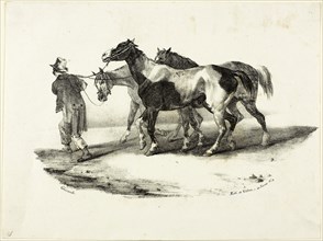 Horses Being Led to the Skinner, 1823, Jean Louis André Théodore Géricault (French, 1791-1824),