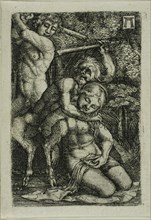 Two Satyrs Fighting Over a Nymph, 1520/1525, Albrecht Altdorfer (German, c.1480-1538), after