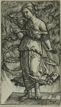 Dido Killing Herself, 1520/30, Albrecht Altdorfer, German, c.1480-1538, Germany, Engraving in black