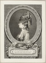 Adrienne-Sophie, Marquise of ***, 1779, Augustin de Saint-Aubin, French, 1736-1807, France, Etching
