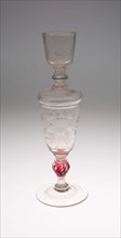 Double Goblet, 1701/13, Germany, Glass, 31.3 x 7.9 cm (12 5/16 x 3 1/8 in.)