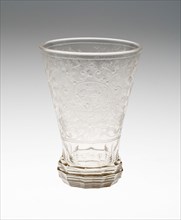 Beaker, c. 1725, Bohemia, Czech Republic, Bohemia, Glass, 12.7 × 9.1 cm (5 × 3 9/16 in.)