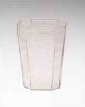 Beaker, c. 1720, Bohemia, Czech Republic, Bohemia, Glass, 11.1 × 7.6 × 6.4 cm (4 3/8 × 3 × 2 1/2 in