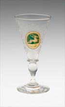 Wine Glass, c. 1730, Bohemia, Czech Republic, Bohemia, Glass, 11.4 × 5.7 cm (4 1/2 × 2 1/4 in.)