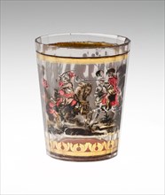 Beaker, c. 1730, Bohemia, Czech Republic, Bohemia, Glass, 8.9 × 7.5 cm (3 1/2 × 2 15/16 in.)