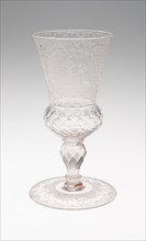 Goblet, c. 1730, Bohemia, Czech Republic, Bohemia, Glass, 17.5 × 8.3 cm (6 7/8 × 3 1/4 in.)