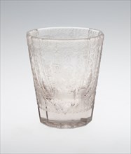 Beaker, Early 18th century, Bohemia, Czech Republic, Bohemia, Glass, H. 8.9 cm (3 1/2 in.)