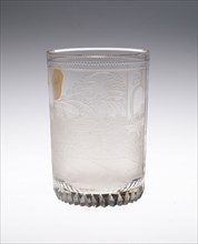 Beaker, c. 1810/20, Bohemia, Czech Republic, Bohemia, Glass, 11.3 × 7.9 cm (4 7/16 × 3 1/8 in.)