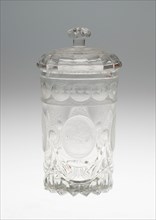 Covered Beaker, c. 1820/25, Bohemia, Czech Republic, Bohemia, Glass, 20.3 × 9.5 cm (8 × 3 3/4 in.)