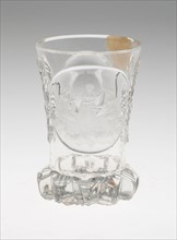 Beaker, c. 1820, Bohemia, Czech Republic, Bohemia, Glass, 11.4 × 7.9 cm (4 1/2 × 3 1/8 in.)