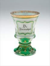 Beaker, c. 1840, Bohemia, Czech Republic, Bohemia, Glass, colorless, blown, cut, overlaid with