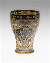 Beaker, c. 1830/50, Bohemia, Czech Republic, Bohemia, Glass with polychrome enamels and gilding, 11