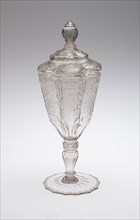 Covered Goblet, c. 1740, Germany, Riesengebirge, Riesengebirge, Blown and molded glass with