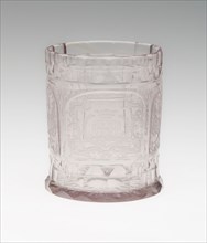 Beaker, c. 1725, Bohemia, Czech Republic, Bohemia, Glass, 9.2 × 7.8 cm (3 5/8 × 3 1/16 in.)