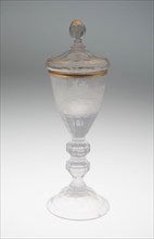 Wine Glass and Cover, c. 1756, Germany, Lauenstein, Lauenstein, Glass, 30.8 x 9.2 cm (12 1/8 x 3