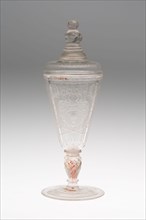 Goblet with Cover, Early 18th century, Germany, Glass, 15.9 x 7.8 cm (6 1/4 x 3 1/16 in.)