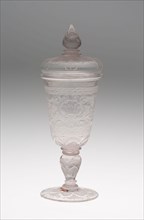 Goblet with Cover, Early 18th century, Germany, Schleswig, Schleswig, Glass, H. 23.5 cm (9 1/4 in.)