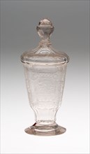Goblet with Cover, c. 1730, Germany, Schleswig, Schleswig, Glass, 17.8 x 7 cm (7 x 2 3/4 in.)