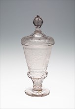 Goblet with Cover, c. 1730, Germany, Schleswig, Schleswig, Glass, 22.5 x 8.6 cm (8 7/8 x 3 3/8 in.)