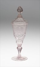 Goblet with Cover, c. 1738, Germany, Schleswig, Schleswig, Glass, 25.2 x 7.6 cm (9 15/16 x 3 in.)