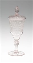 Goblet with Cover, c. 1745, Germany, Schleswig, Schleswig, Glass, 23.2 x 7.9 cm (9 1/8 x 3 1/8 in.)