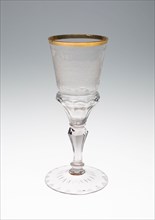 Goblet, c. 1750, Germany, Glass with gilding, 21.6 x 8.9 cm (8 1/2 x 3 1/2 in.)