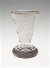 Bowl of Wine Glass with Silver Foot, c. 1740, Bohemia, Czech Republic and Germany, Schleswig,