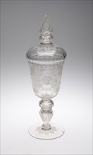 Covered Goblet (Pokal), 1713/20, Germany, Potsdam or Berlin, Germany, Blown and molded glass with