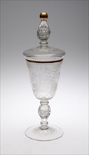 Covered Goblet (Pokal), 1715/25, Germany, Potsdam or Berlin, Germany, Blown and molded glass with