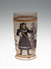 Welcome Beaker (Wilkomm), 1669, Franconia, Germany, Franconia, Glass with enamel decoration, H. 19