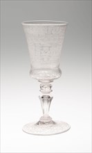 Goblet, c. 1735, Germany, Saxony, Saxony, Glass, H. 36.8 cm (14 1/2 in.)
