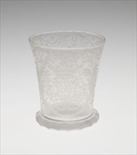 Beaker, Early 18th century, Bohemia, Czech Republic, Bohemia, Glass, 7.5 × 7 cm (2 15/16 × 2 3/4 in