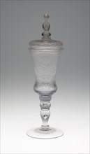 Goblet with Cover, 1736, Germany, Glass, H. 28.1 cm (11 1/16 in.)