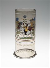 Beaker (Humpen), 1637, Germany, Glass, H. 27.9 cm (11 in.)