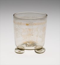 Beaker with Feet, Late 17th century, Germany, Glass, 8.6 x 7.9 cm (3 3/8 x 3 1/8 in.), Deux