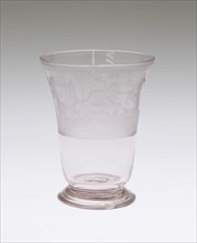 Beaker, c. 1720, Germany, Glass, H. 9.8 cm (3 7/8 in.)