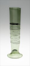 Beaker (Passglas), 1600/25, Dutch, Flemish, or German (Rhenish), Rhineland, Green glass, H. 26.8 ×