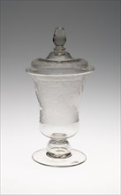 Birth Glass, c. 1750, Netherlands, Netherlands, Glass, 24.5 x 11.1 cm (9 5/8 x 4 3/8 in.)