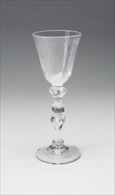 Wine Glass, c. 1792, England or Netherlands, England, Glass, cut and stipple engraved, 19.1 × 7 cm