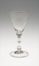 Wine Glass, c. 1760/80, England or Netherlands, England, Glass, blown and stipple engraved, 16.4 ×