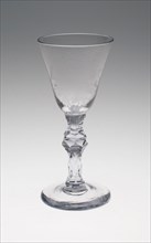 Wine Glass, c. 1760/80, England or Netherlands, England, Glass, cut and stipple engraved, 17.5 × 7
