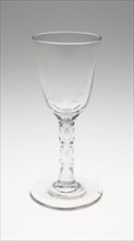 Wine Glass, c. 1760/80, England or Netherlands, England, Glass, stipple engraved, 19.1 × 7.9 cm (7