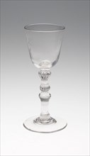 Wine Glass, c. 1770, England or Netherlands, England, Glass, blown and stipple engraved, 17.5 × 6.7