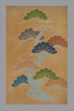 Fragment (From a Noh Costume), Edo period (1615–1868), 17th century, Japan, Brocaded plain simple