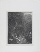 The Holy Family with Deer, 1871, Rodolphe Bresdin, French, 1825-1885, France, Lithograph (etching